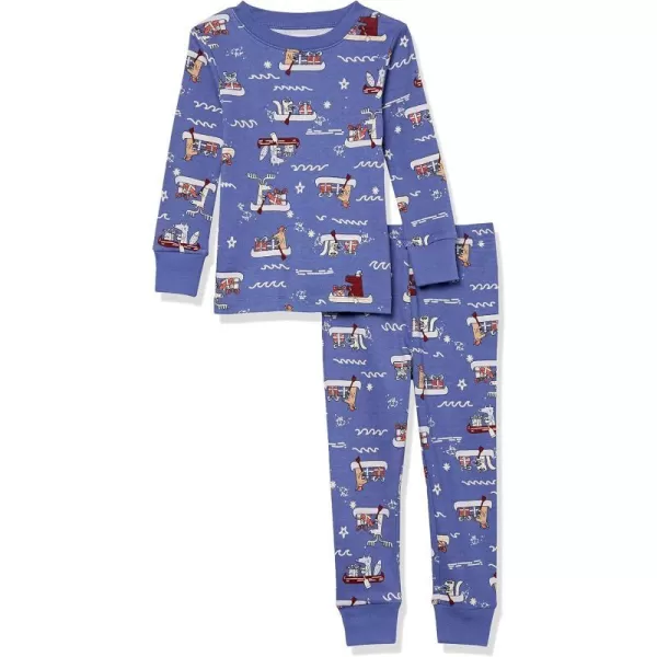 Amazon Essentials Unisex Babies Toddlers and Kids SnugFit Cotton Pajama Sleepwear Sets2 Boat Party