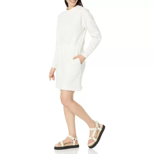 Amazon Essentials Womens Knit Waisted Sweatshirt Dress Available in Plus SizeEggshell White