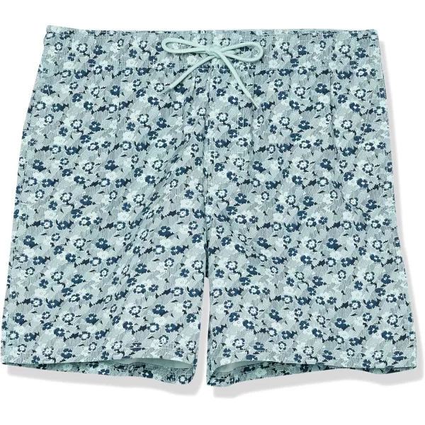 Amazon Essentials Mens 6 Inseam Drawstring Walk ShortBlue Floral