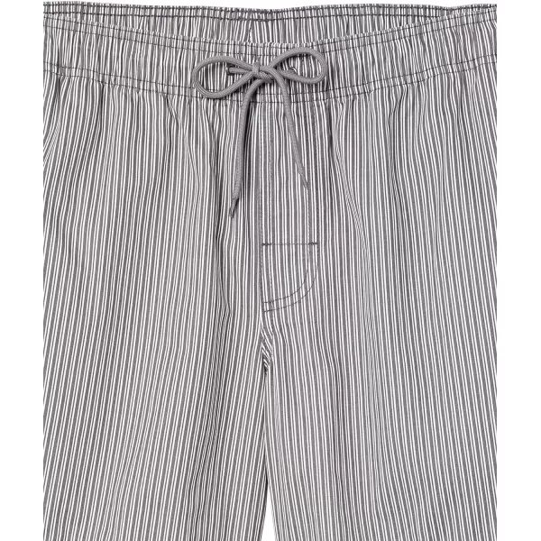 Amazon Essentials Mens 6 Inseam Drawstring Walk ShortGrey Vertical Stripe
