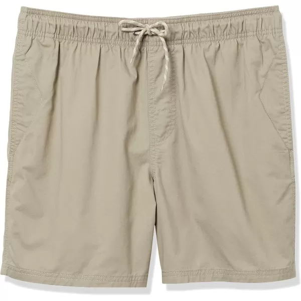 Amazon Essentials Mens 6 Inseam Drawstring Walk ShortKhaki Brown