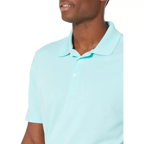 Amazon Essentials Mens RegularFit QuickDry Golf Polo Shirt Available in Big amp TallPolyester Aqua Blue