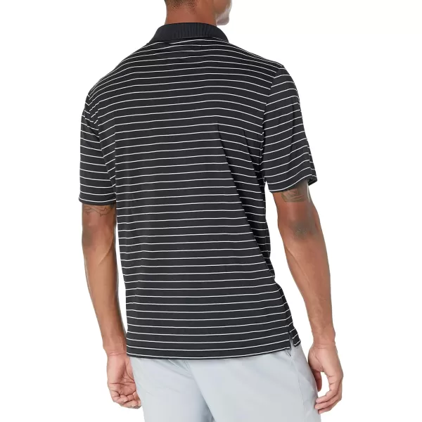 Amazon Essentials Mens RegularFit QuickDry Golf Polo Shirt Available in Big amp TallPolyester Black Stripe