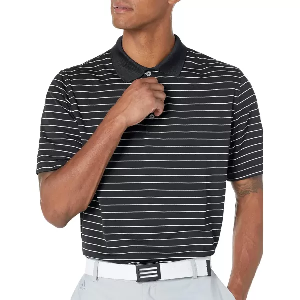 Amazon Essentials Mens RegularFit QuickDry Golf Polo Shirt Available in Big amp TallPolyester Black Stripe