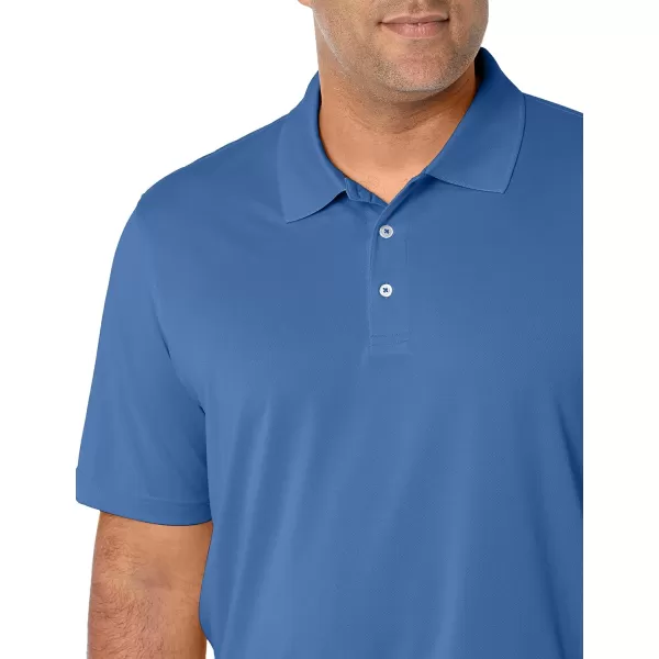 Amazon Essentials Mens RegularFit QuickDry Golf Polo Shirt Available in Big amp TallPolyester Blue