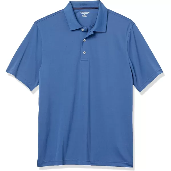 Amazon Essentials Mens RegularFit QuickDry Golf Polo Shirt Available in Big amp TallPolyester Blue