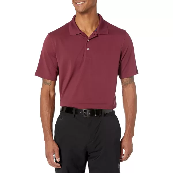 Amazon Essentials Mens RegularFit QuickDry Golf Polo Shirt Available in Big amp TallPolyester Burgundy