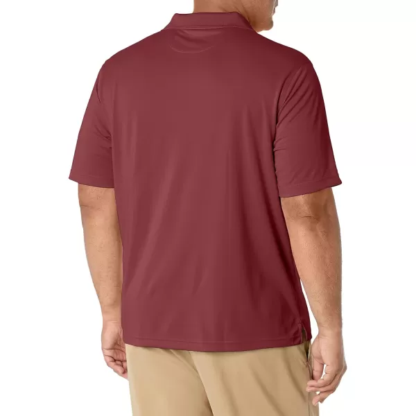 Amazon Essentials Mens RegularFit QuickDry Golf Polo Shirt Available in Big amp TallPolyester Burgundy