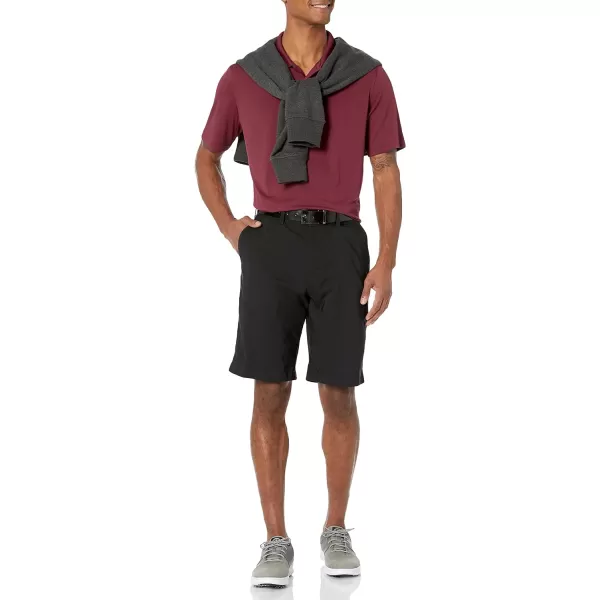 Amazon Essentials Mens RegularFit QuickDry Golf Polo Shirt Available in Big amp TallPolyester Burgundy