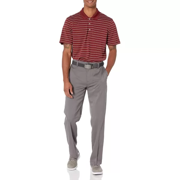 Amazon Essentials Mens RegularFit QuickDry Golf Polo Shirt Available in Big amp TallPolyester Dark Burgundy