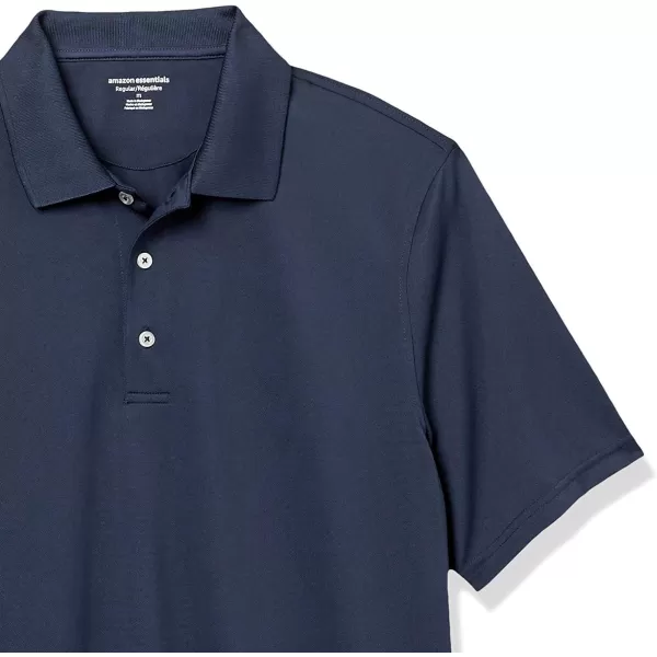 Amazon Essentials Mens RegularFit QuickDry Golf Polo Shirt Available in Big amp TallPolyester Dark Navy