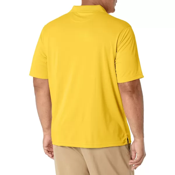 Amazon Essentials Mens RegularFit QuickDry Golf Polo Shirt Available in Big amp TallPolyester Golden Yellow