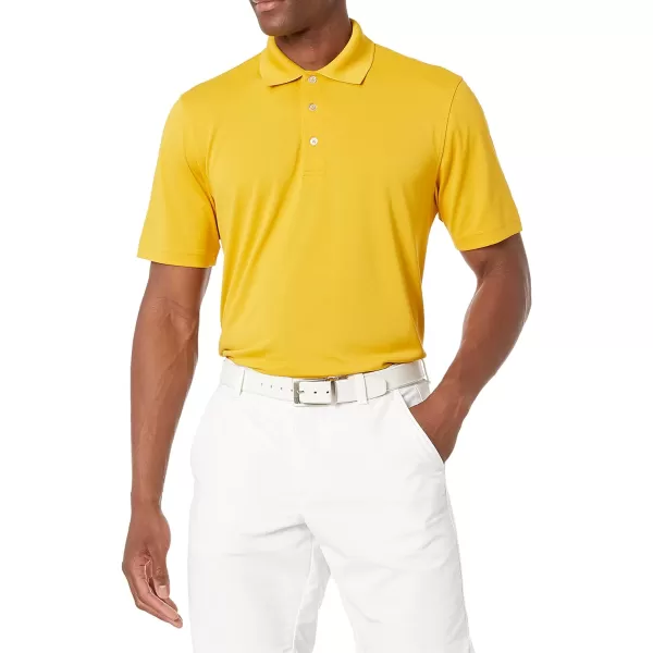 Amazon Essentials Mens RegularFit QuickDry Golf Polo Shirt Available in Big amp TallPolyester Golden Yellow