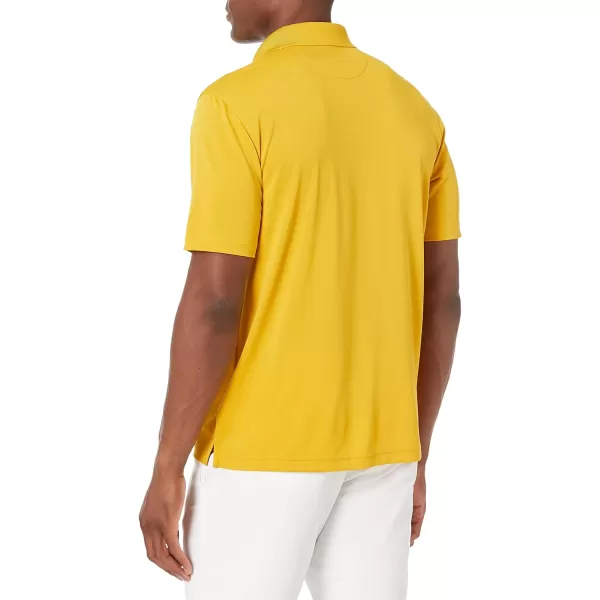 Amazon Essentials Mens RegularFit QuickDry Golf Polo Shirt Available in Big amp TallPolyester Golden Yellow