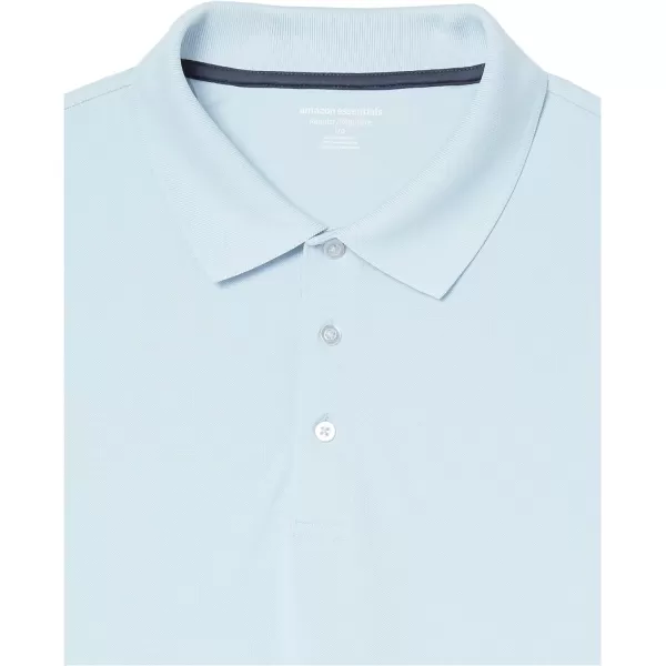 Amazon Essentials Mens RegularFit QuickDry Golf Polo Shirt Available in Big amp TallPolyester Light Blue