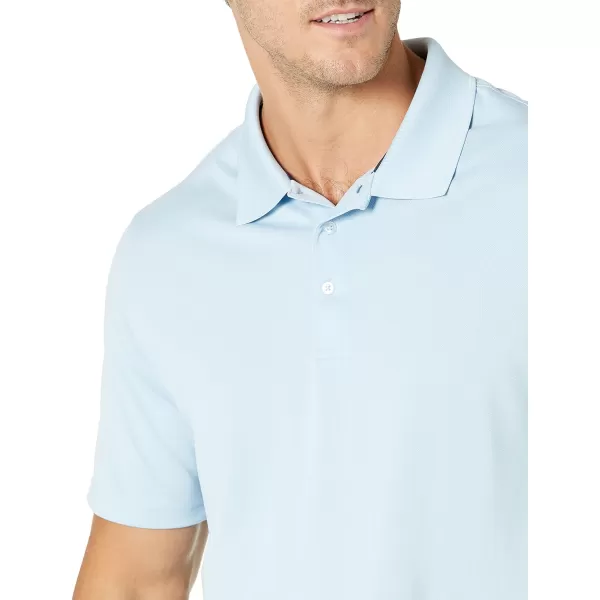 Amazon Essentials Mens RegularFit QuickDry Golf Polo Shirt Available in Big amp TallPolyester Light Blue