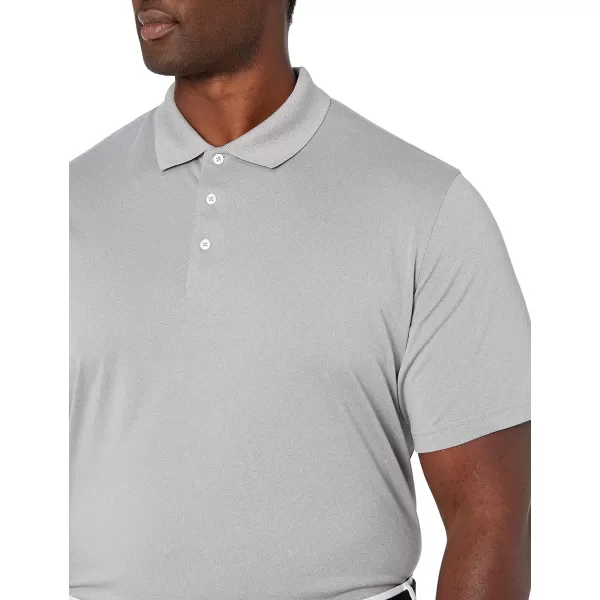 Amazon Essentials Mens RegularFit QuickDry Golf Polo Shirt Available in Big amp TallPolyester Light Grey Heather