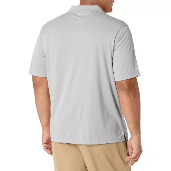 Amazon Essentials Mens RegularFit QuickDry Golf Polo Shirt Available in Big amp TallPolyester Light Grey Heather