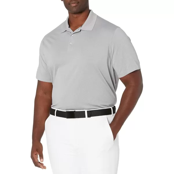 Amazon Essentials Mens RegularFit QuickDry Golf Polo Shirt Available in Big amp TallPolyester Light Grey Heather