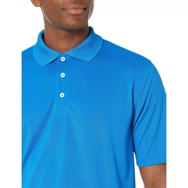 Amazon Essentials Mens RegularFit QuickDry Golf Polo Shirt Available in Big amp TallPolyester Medium Blue