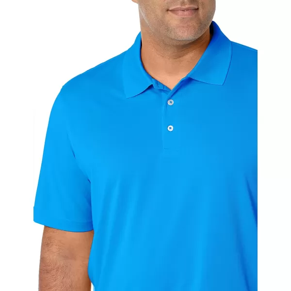 Amazon Essentials Mens RegularFit QuickDry Golf Polo Shirt Available in Big amp TallPolyester Medium Blue