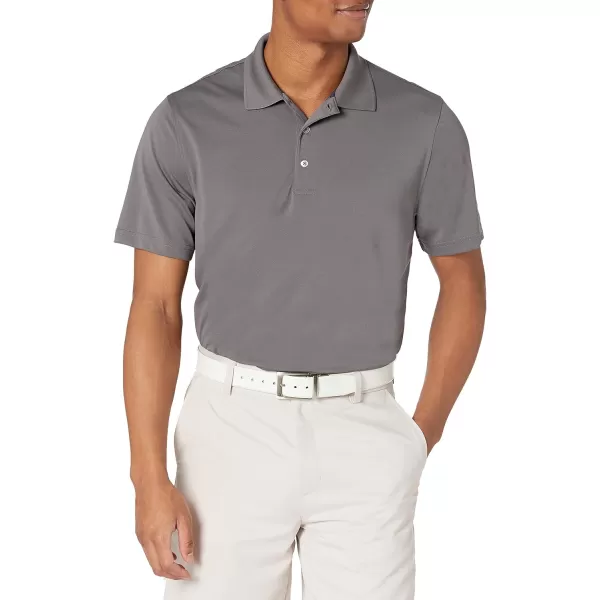 Amazon Essentials Mens RegularFit QuickDry Golf Polo Shirt Available in Big amp TallPolyester Medium Grey