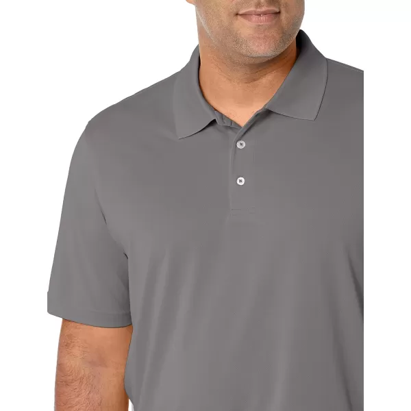 Amazon Essentials Mens RegularFit QuickDry Golf Polo Shirt Available in Big amp TallPolyester Medium Grey