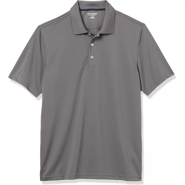 Amazon Essentials Mens RegularFit QuickDry Golf Polo Shirt Available in Big amp TallPolyester Medium Grey