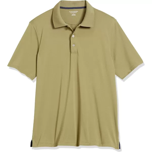 Amazon Essentials Mens RegularFit QuickDry Golf Polo Shirt Available in Big amp TallPolyester Olive