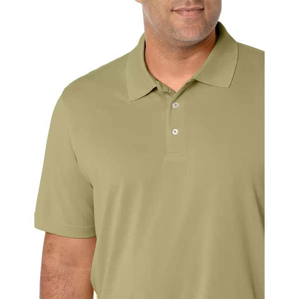 Amazon Essentials Mens RegularFit QuickDry Golf Polo Shirt Available in Big amp TallPolyester Olive