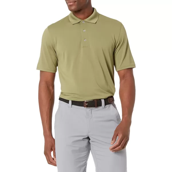 Amazon Essentials Mens RegularFit QuickDry Golf Polo Shirt Available in Big amp TallPolyester Olive