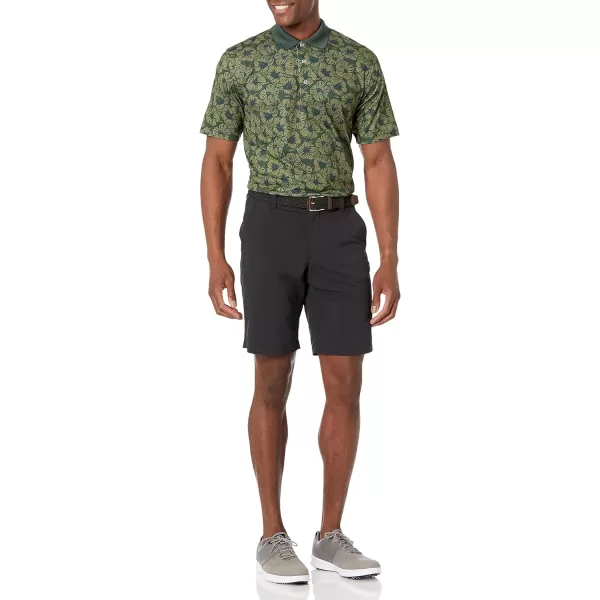 Amazon Essentials Mens RegularFit QuickDry Golf Polo Shirt Available in Big amp TallPolyester Olive Hibiscus Flower