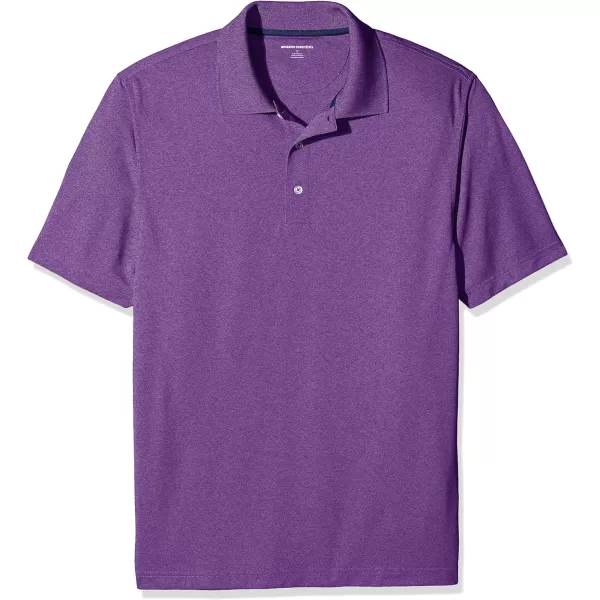 Amazon Essentials Mens RegularFit QuickDry Golf Polo Shirt Available in Big amp TallPolyester Purple Heather