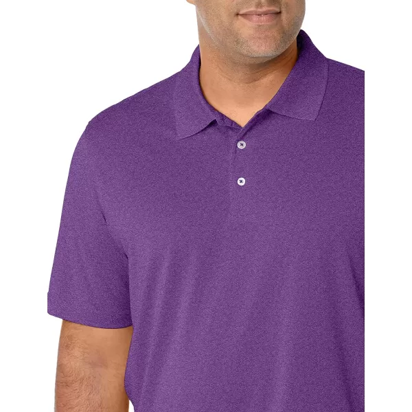 Amazon Essentials Mens RegularFit QuickDry Golf Polo Shirt Available in Big amp TallPolyester Purple Heather