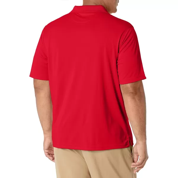 Amazon Essentials Mens RegularFit QuickDry Golf Polo Shirt Available in Big amp TallPolyester Rich Red