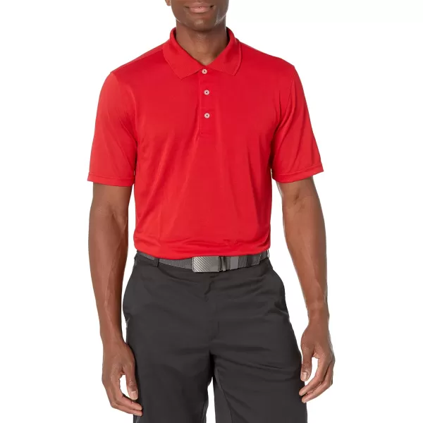 Amazon Essentials Mens RegularFit QuickDry Golf Polo Shirt Available in Big amp TallPolyester Rich Red