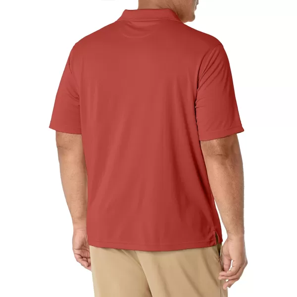 Amazon Essentials Mens RegularFit QuickDry Golf Polo Shirt Available in Big amp TallPolyester Rust