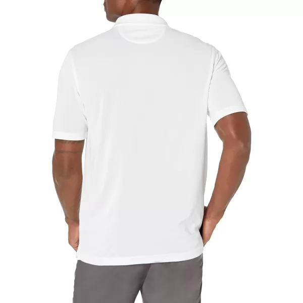 Amazon Essentials Mens RegularFit QuickDry Golf Polo Shirt Available in Big amp TallPolyester White