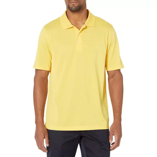 Amazon Essentials Mens RegularFit QuickDry Golf Polo Shirt Available in Big amp TallPolyester Yellow