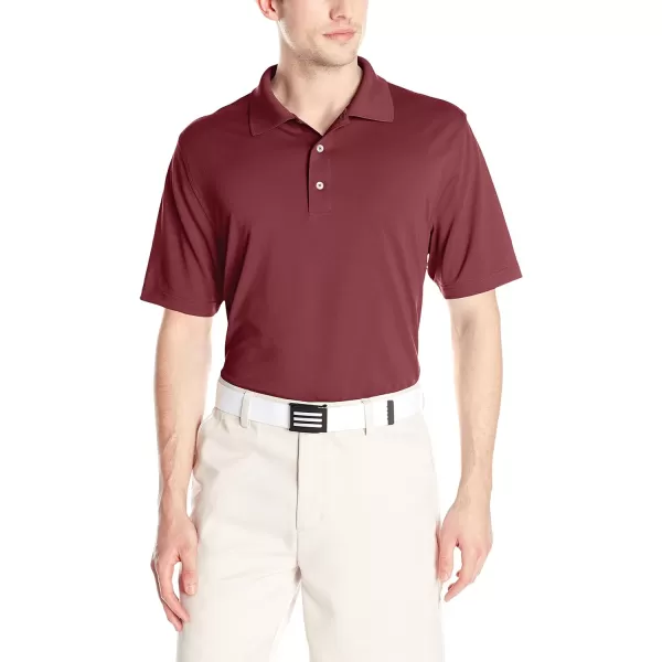 Amazon Essentials Mens RegularFit QuickDry Golf Polo Shirt Available in Big amp TallRecycled Polyester Burgundy