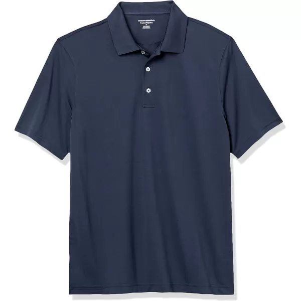 Amazon Essentials Mens RegularFit QuickDry Golf Polo Shirt Available in Big amp TallRecycled Polyester Dark Navy