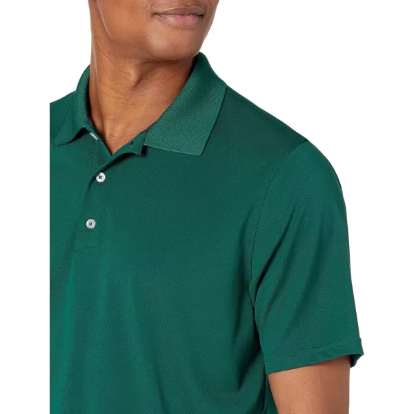 Amazon Essentials Mens RegularFit QuickDry Golf Polo Shirt Available in Big amp TallRecycled Polyester Forest Green