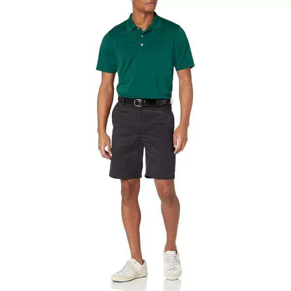 Amazon Essentials Mens RegularFit QuickDry Golf Polo Shirt Available in Big amp TallRecycled Polyester Forest Green