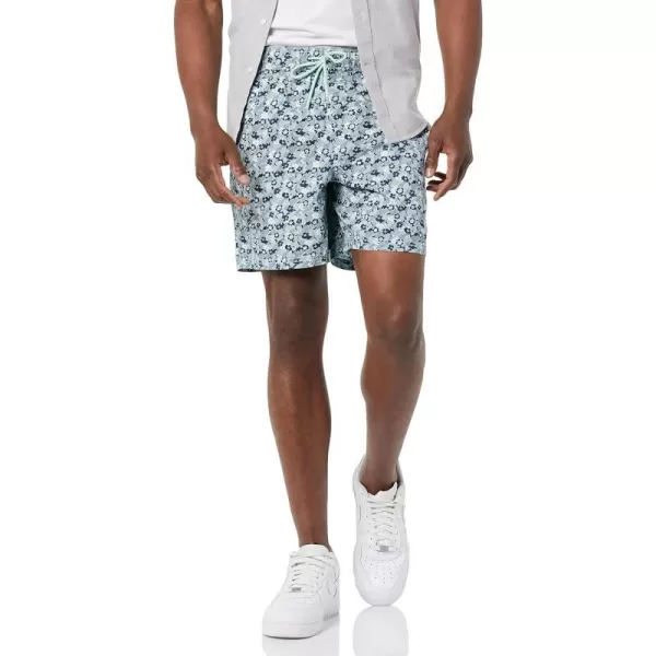 Amazon Essentials Mens 6 Inseam Drawstring Walk ShortBlue Floral