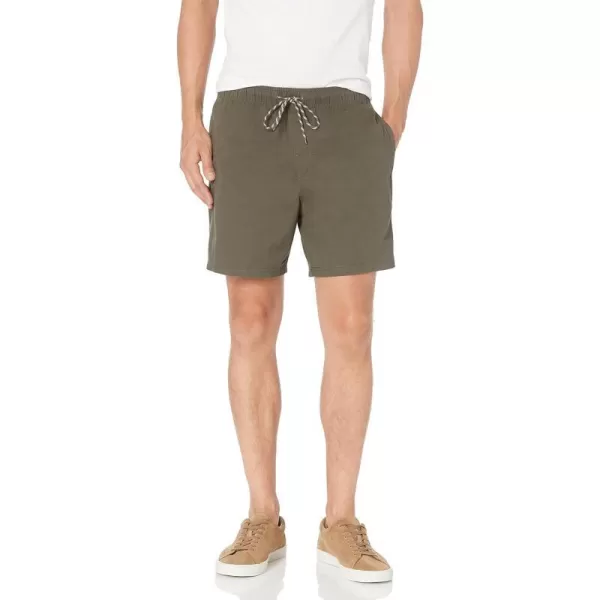 Amazon Essentials Mens 6 Inseam Drawstring Walk ShortOlive