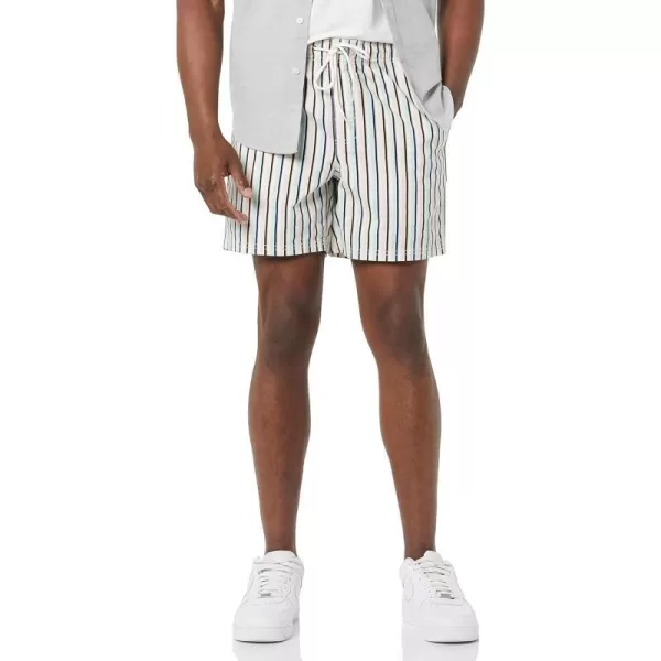 Amazon Essentials Mens 6 Inseam Drawstring Walk ShortStripe