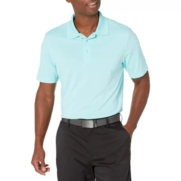 Amazon Essentials Mens RegularFit QuickDry Golf Polo Shirt Available in Big amp TallPolyester Aqua Blue