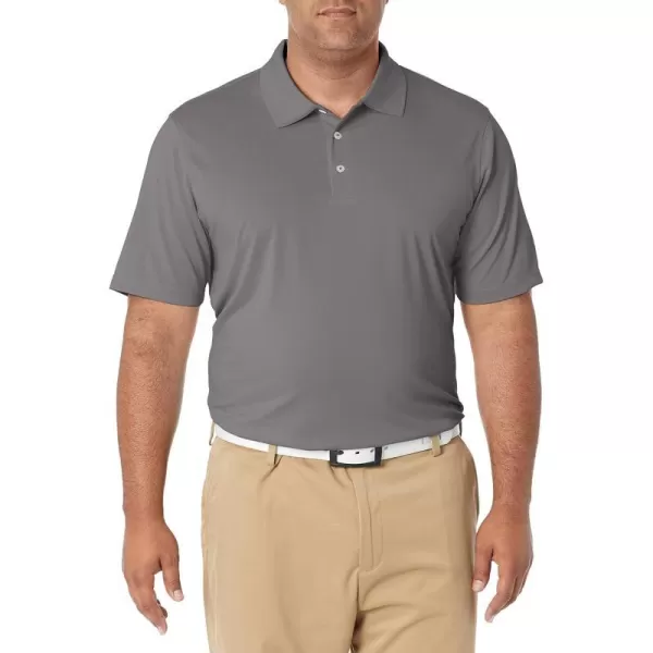 Amazon Essentials Mens RegularFit QuickDry Golf Polo Shirt Available in Big amp TallRecycled Polyester Medium Grey