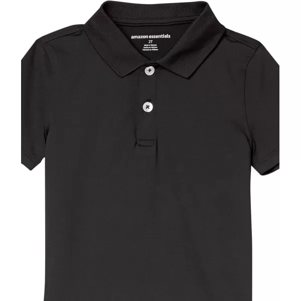 Amazon Essentials Boys and Toddlers Active Performance Polo Shirts Pack of 2Black