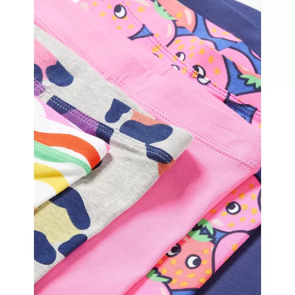 Amazon Essentials Girls and Toddlers Midi Bike Shorts Previously Spotted Zebra MultipacksStrawberryGrey CheetahNavyPink